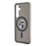 Galaxy S24 Kılıf Karl Lagerfeld Orjinal Lisanslı M-safe Şarj Özellikli Karl & Choupette IML Baskılı Kapak