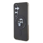 Galaxy S24 Kılıf Karl Lagerfeld Orjinal Lisanslı M-safe Şarj Özellikli Karl & Choupette IML Baskılı Kapak