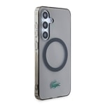 Galaxy S24 Kılıf Lacoste Orjinal Lisanslı M-safe Şarj Özellikli Transparan Timsah Logo Baskılı Kapak