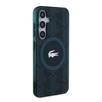 Galaxy S24 Kılıf Lacoste Orjinal Lisanslı M-safe Şarj Özellikli Çift Katmanlı Timsah Logolu Blend Monogram Kapak
