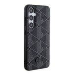 Galaxy S24 Kılıf Lacoste Orjinal Lisanslı M-safe Şarj Özellikli PU Deri Görünümlü Karışık Monogram Desenli Kapak