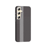 Galaxy S24 Kılıf M-safe Şarj Özellikli Karbon Fiber Görünümlü Zore Gros Kapak