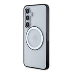 Galaxy S24 Kılıf Mercedes Benz Orjinal Lisanslı M-safe Şarj Özellikli PC TPU Transparan Black Ring Kapak
