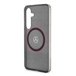 Galaxy S24 Kılıf Mercedes Benz Orjinal Lisanslı M-safe Şarj Özellikli IML Yıldız Logolu Red Ring Kapak