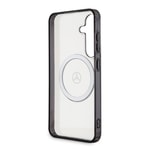 Galaxy S24 Kılıf Mercedes Benz Orjinal Lisanslı M-safe Şarj Özellikli PC TPU Transparan Black Ring Kapak