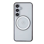 Galaxy S24 Kılıf Mercedes Benz Orjinal Lisanslı M-safe Şarj Özellikli PC TPU Transparan Black Ring Kapak