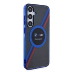 Galaxy S24 Plus Kılıf BMW Orjinal Lisanslı M Logolu Üç Renk Çizgili Motorsport Circle Kapak