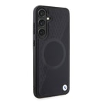 Galaxy S24 Plus Kılıf BMW Orjinal Lisanslı M-safe Şarj Özellikli Yarım Dokulu Circle Leather Kapak