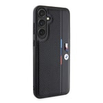 Galaxy S24 Plus Kılıf BMW Orjinal Lisanslı M Logolu Üç Renk Çizgili Delikli Detail Line Kapak
