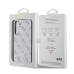 Galaxy S24 Plus Kılıf Guess Orjinal Lisanslı PU Üçgen Logo 4G Desenli Kapak