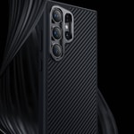 Galaxy S24 Plus Kılıf Karbon Fiber M-safe Şarj Özellikli Benks Hybrid ArmorPro 600D Kevlar Kapak
