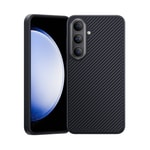 Galaxy S24 Plus Kılıf Karbon Fiber M-safe Şarj Özellikli Benks Hybrid ArmorPro 600D Kevlar Kapak