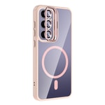 Galaxy S24 Plus Kılıf Standlı ve Kamera Lens Hediyeli M-Safe Şarj Özellikli Zore Etro Kapak