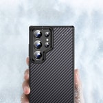 Galaxy S24 Ultra Kılıf Aramid Karbon Fiber M-safe Özellikli Wlons Radison Kapak