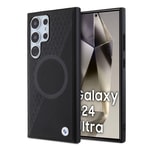 Galaxy S24 Ultra Kılıf BMW Orjinal Lisanslı M-safe Şarj Özellikli Yarım Dokulu Circle Leather Kapak
