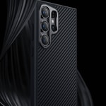 Galaxy S24 Ultra Kılıf Karbon Fiber M-safe Şarj Özellikli Benks Hybrid ArmorPro 600D Kevlar Kapak