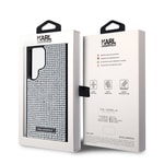 Galaxy S24 Ultra Kılıf Karl Lagerfeld Taşlı Metal Logo Orjinal Lisanslı Kapak