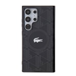Galaxy S24 Ultra Kılıf Lacoste Orjinal Lisanslı M-safe Şarj Özellikli Çift Katmanlı Timsah Logolu Blend Monogram Kapak