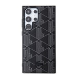 Galaxy S24 Ultra Kılıf Lacoste Orjinal Lisanslı M-safe Şarj Özellikli PU Deri Görünümlü Karışık Monogram Desenli Kapak