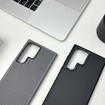 Galaxy S24 Ultra Kılıf M-safe Şarj Özellikli Karbon Fiber Görünümlü Zore Troy Kapak