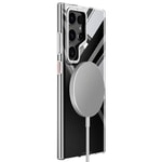 Galaxy S24 Ultra Kılıf M-safe Şarj Özellikli Sararmaya Karşı Dayanıklı Youngkit Clear Crystal Serisi Kapak