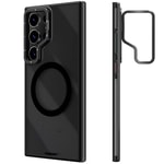 Galaxy S24 Ultra Kılıf M-safe Şarj Özellikli Sararma Önleyici Youngkit Crystal Grid Kapak