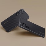 Galaxy S24 Ultra Kılıf M-safe Şarj Özellikli Karbon Fiber Benks Montage Hybrid ArmorPro Kevlar Kapak