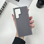 Galaxy S24 Ultra Kılıf M-safe Şarj Özellikli Karbon Fiber Görünümlü Zore Troy Kapak