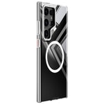 Galaxy S24 Ultra Kılıf M-safe Şarj Özellikli Sararmaya Karşı Dayanıklı Youngkit Clear Crystal Serisi Kapak