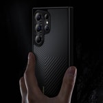 Galaxy S24 Ultra Kılıf M-safe Şarj Özellikli Karbon Fiber Benks Montage Hybrid ArmorPro Kevlar Kapak