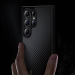 Galaxy S24 Ultra Kılıf M-safe Şarj Özellikli Karbon Fiber Benks Montage Hybrid ArmorPro Kevlar Kapak