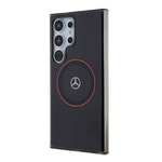 Galaxy S24 Ultra Kılıf Mercedes Benz Orjinal Lisanslı M-safe Şarj Özellikli IML Yıldız Logolu Red Ring Kapak