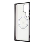 Galaxy S24 Ultra Kılıf Mercedes Benz Orjinal Lisanslı M-safe Şarj Özellikli PC TPU Transparan Black Ring Kapak