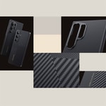 Galaxy S24 Ultra M-safe Şarj Özellikli Karbon Fiber Benks Montage ArmorAir Kevlar Kapak