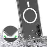 Galaxy S25 FE Kılıf M-safe Şarj Özellikli Şeffaf Sert PC Zore Embos Kapak