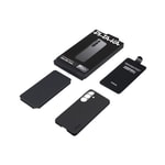 Galaxy S25 Kılıf M-safe Şarj Özellikli 600D Aramid Fiber Pitaka Ultra-Slim Classic Serisi Black-Grey Twill Kapak