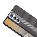 Galaxy S25 Kılıf M-safe Şarj Özellikli Karbon Fiber Görünümlü Zore Gros Kapak