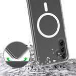 Galaxy S25 Kılıf M-safe Şarj Özellikli Şeffaf Sert PC Zore Embos Kapak