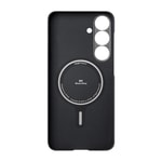 Galaxy S25 Plus Kılıf M-safe Şarj Özellikli 600D Aramid Fiber Pitaka Ultra-Slim Classic Serisi Black-Grey Twill Kapak