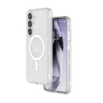 Galaxy S25 Plus Kılıf M-safe Şarj Özellikli Parlayan Simli Saydam Renkli Zore Allstar Kapak