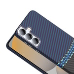 Galaxy S25 Plus Kılıf M-safe Şarj Özellikli Karbon Fiber Görünümlü Zore Gros Kapak