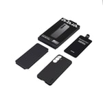 Galaxy S25 Plus Kılıf M-safe Şarj Özellikli 600D Aramid Fiber Pitaka Ultra-Slim Classic Serisi Black-Grey Twill Kapak