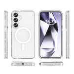Galaxy S25 Plus Kılıf M-safe Şarj Özellikli Parlayan Simli Saydam Renkli Zore Allstar Kapak