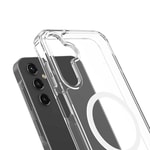 Galaxy S25 Plus Kılıf M-safe Şarj Özellikli Şeffaf Sert PC Zore Embos Kapak