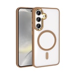Galaxy S25 Plus Kılıf M-safe Şarj Özellikli Zore Krom M-safe Silikon Kapak