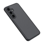 Galaxy S25 Plus Kılıf M-safe Şarj Özellikli Karbon Fiber Tasarımlı Zore Elnino Kapak