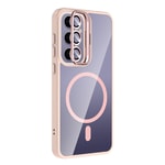 Galaxy S25 Plus Kılıf Standlı ve Kamera Lens Hediyeli M-Safe Şarj Özellikli Zore Etro Kapak