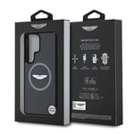 Galaxy S25 Ultra Kılıf Aston Martin Orjinal Lisanslı M-safe Şarj Özellikli Radyal Halka ve Karbon Fiber Tasarımlı Kapak