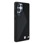 Galaxy S25 Ultra Kılıf BMW Orjinal Lisanslı M-safe Şarj Özellikli M Logolu Oversize Çizgili PU Deri Kapak