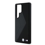 Galaxy S25 Ultra Kılıf BMW Orjinal Lisanslı M-safe Şarj Özellikli M Logolu Oversize Çizgili PU Deri Kapak